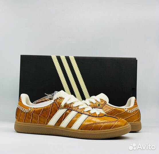 Кроссовки Adidas Samba Wales Bonner Brown Croc