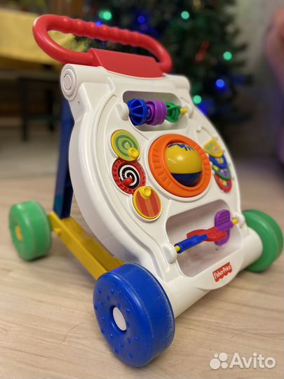 Каталка ходунки игровой центр fisher price