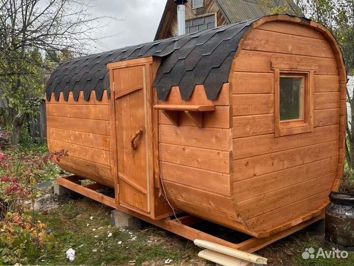 Баня-бочка под ключ