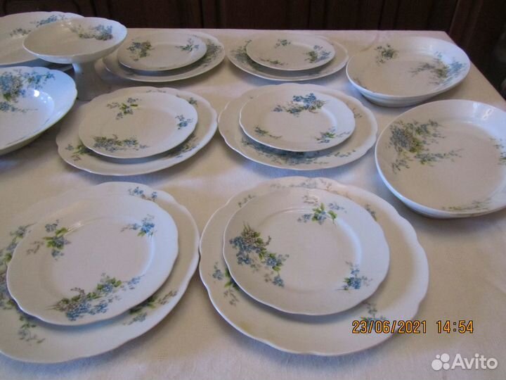 Старинные тарелки Кузнецовский фарфор