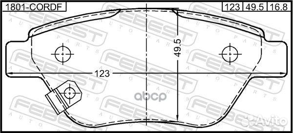 Колодки тормозные передние 1801cordf Febest