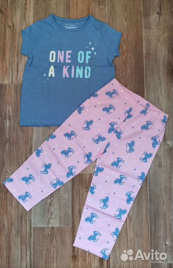 Новый брендовый х/б костюм/пижама, р.98-104