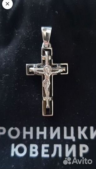 Серебряный крест Агат