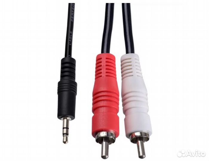 Кабель VS Jack 3.5mm. вилка - 2xRCA вилка, 1 мeter