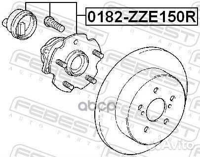 Ступица 0182-ZZE150R 0182-ZZE150R Febest