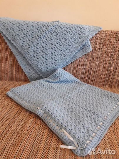 Плед детский вязаный ручная работа