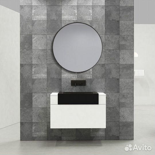 Зеркало Black&White Universe 80 подвесное черный U901.800