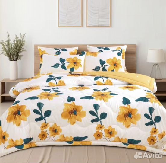 Постельное белье евро с одеялом