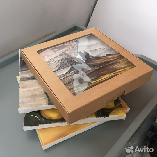 Картина маслом на холсте закат яхта море