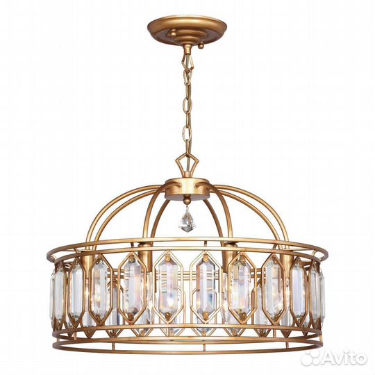 Люстра подвесная металлическая и хрустальная