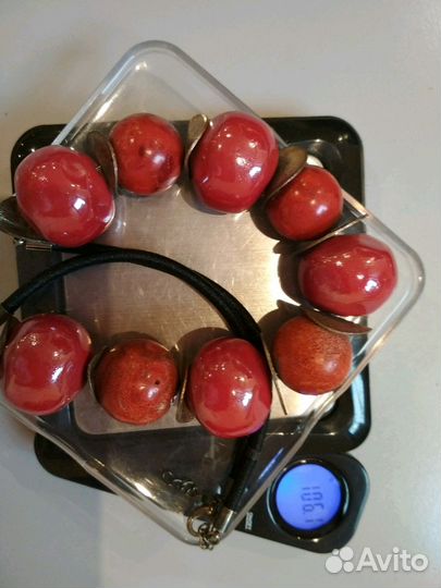 Колье бусы коралловые