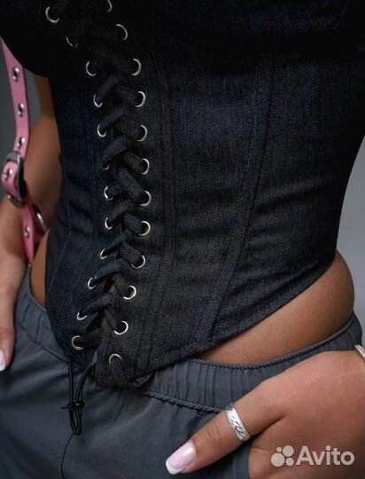 Корсет из джинсы