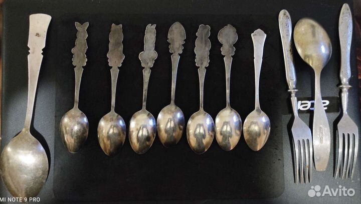 Ложки серебряные СССР, вилки
