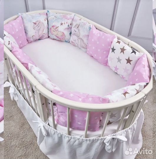Бортики в кроватку новые
