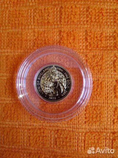 Звери Тюдоров 2022г Лев Англии золотая монета