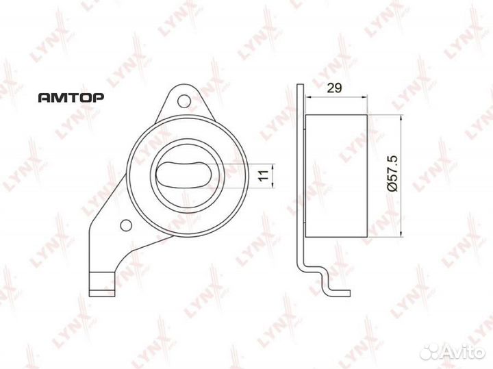 Lynxauto PB-1065 Ролик ремня грм натяжной lynxauto