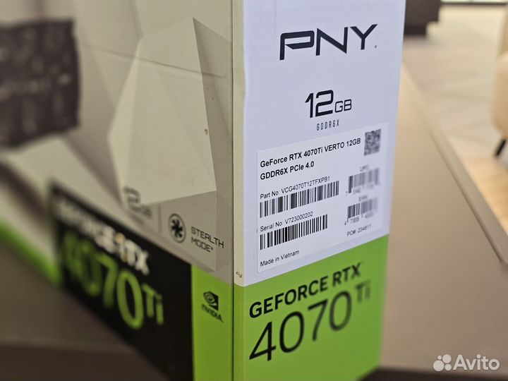 Видеокарта PNY GeForce RTX 4070Ti 12GB