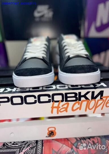 Nike Blazer Low Black White Swoosh (Арт.53587)