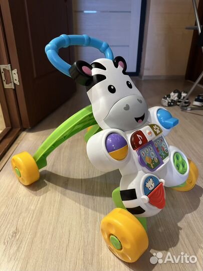Ходунки каталка fisher price зебра