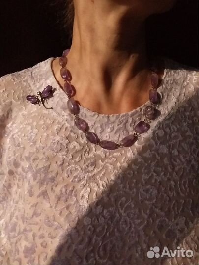 Бусы из аметиста бронь для Ольги