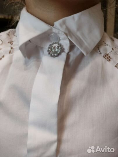 Блузка школьная белая для девочек 122