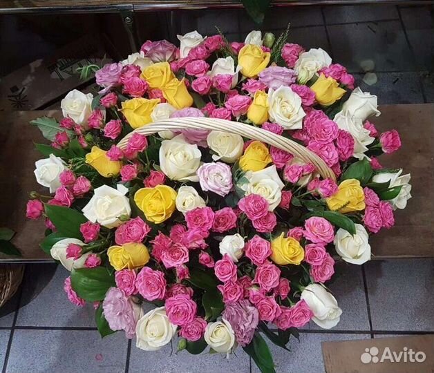 Цветы розы букет