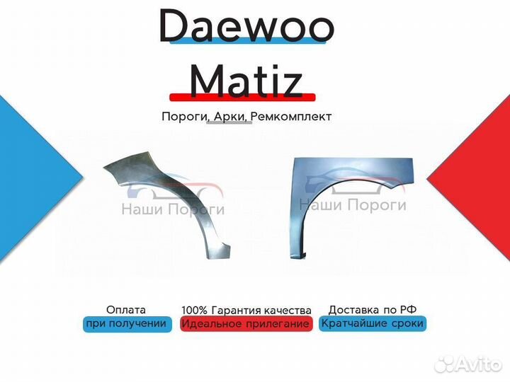 Ремонтные арки для Daewoo Matiz