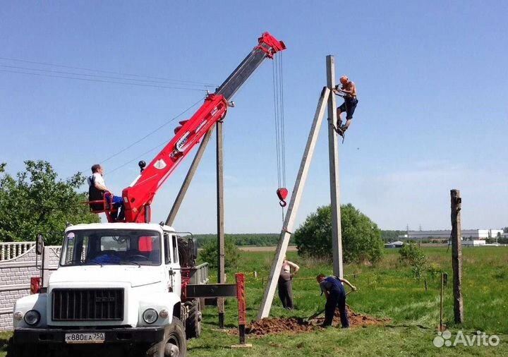 Установка/ доставка столбов св95 под электричество