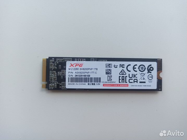 SSD m2 nvme 1tb Adata XPG SX8200 Pro