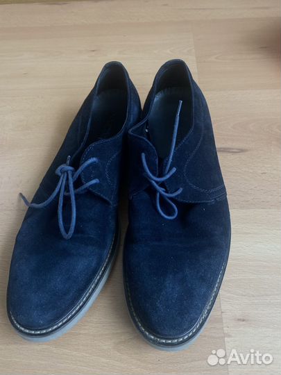 Мужские замшевые ботинки синие
