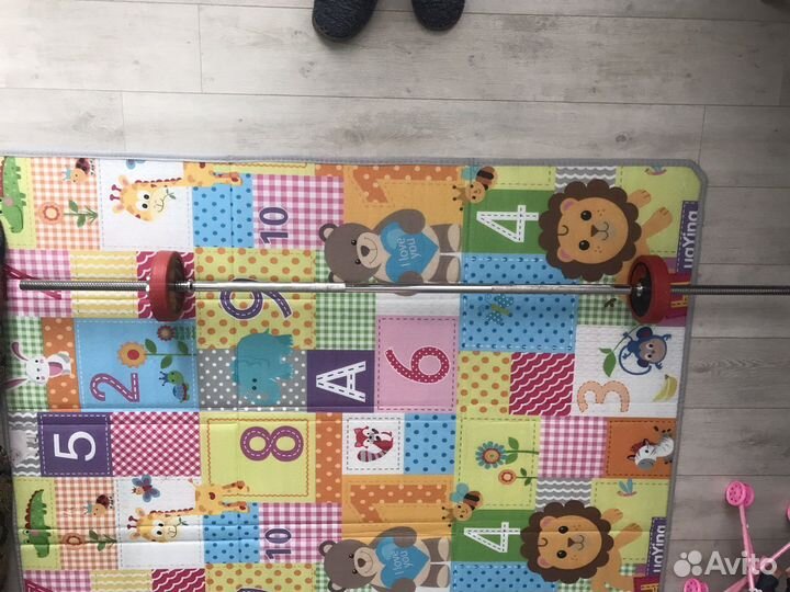 Гриф с блинами