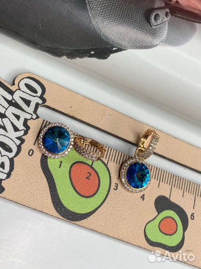 Серьги с кристаллами swarovski 