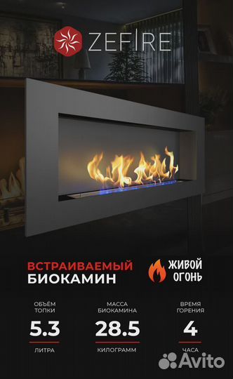 Биокамин встраиваемый