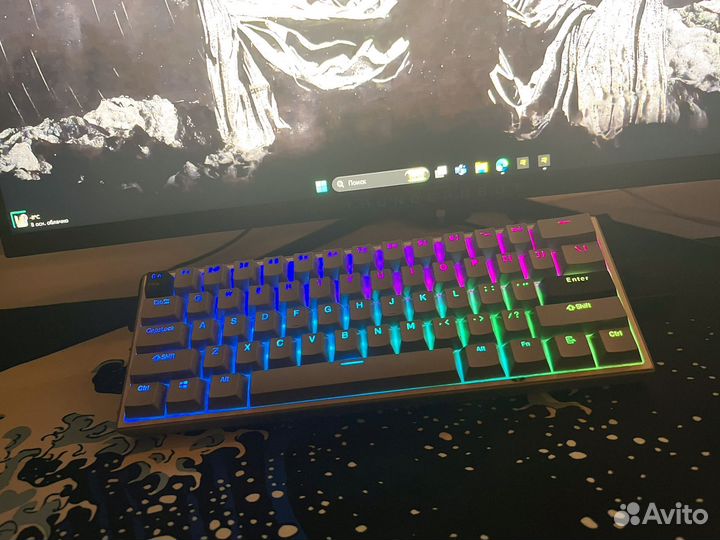 Механическая клавиатура redragon fizz k617 rgb 60%