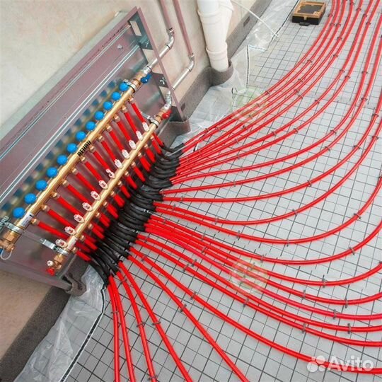 Водяные теплые полы 85 м2