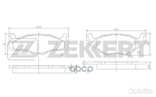 Колодки торм. диск. передн. Seat Cordoba 93- I