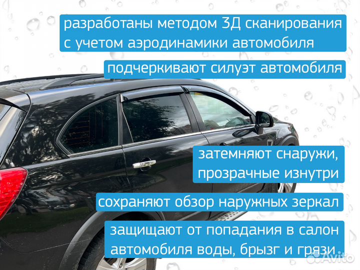 Дефлекторы окон (ветровики) Chevrolet Captiva