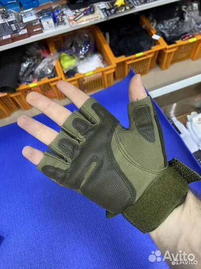 Перчатки без пальцев тактические мужские