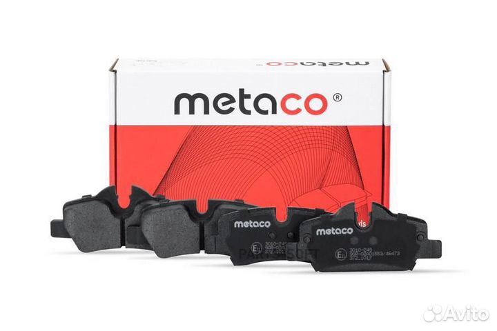 Metaco 3010-249 Колодки тормозные задние дисковые