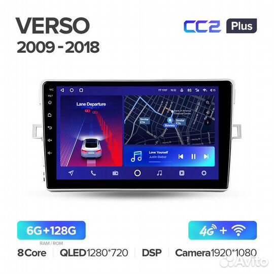 Магнитола Тойота Версо R20 2009-2018 Андроид Teyes