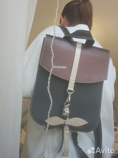 Рюкзак из натуральной кожи ручной работы