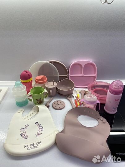 Силиконовая посуда детская, поильник