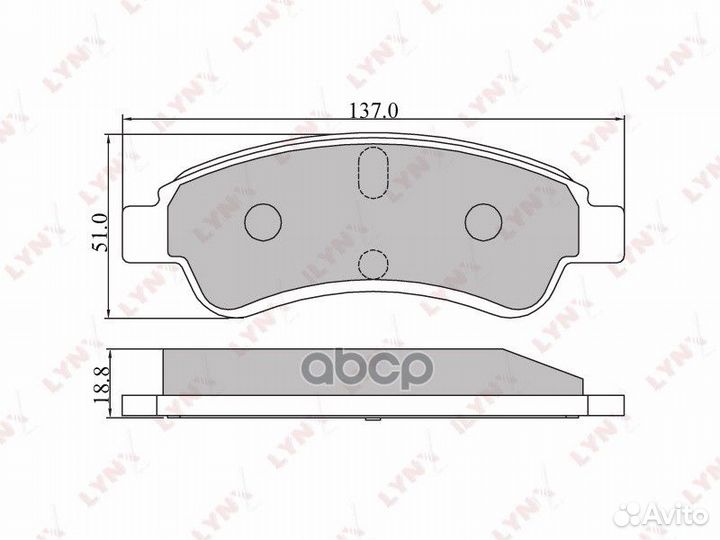 Колодки тормозные дисковые перед BD2201 LYN