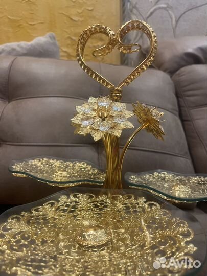 Ваза интерьерная для конфет железная