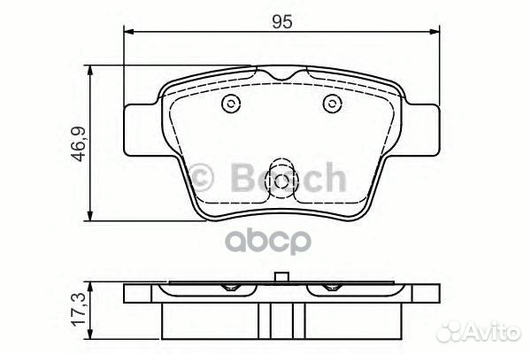 Колодки тормозные дисковые зад 0986495092 Bosch