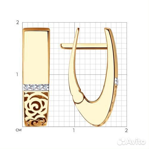 Серьги sokolov из золота, 029008