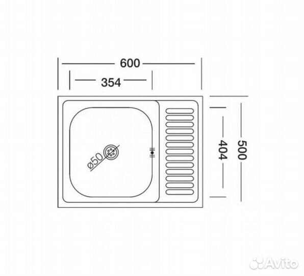 Мойка для кухни 60х50 новая
