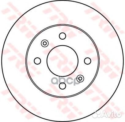 Диск тормозной перед DF6040 TRW
