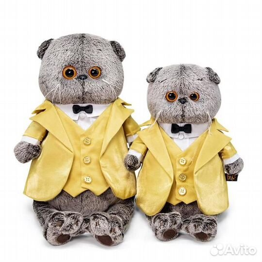 Кот Басик в золотом фраке 25см,новый,оригинал