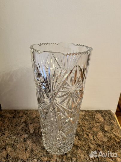 Ваза хрустальная Чехословакия